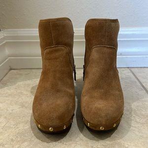 EUC UGG 'Cam II' Platform Boot chestnut suede women's size 7